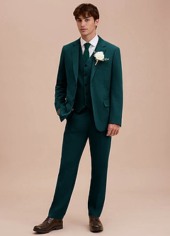 front Ethan Sosna 3-częściowy garnitur z wyrafinowanego splotu