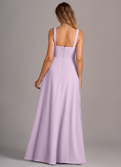 Azazie Debra Vestidos de madrinha de casamento Vestir Lilás Fosco de Chiffon de Linha A com com bolsos image6