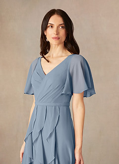 Azazie Watson Mother of the Bride Dresses Twilight A-Line V-Neck Chiffon Dress image3