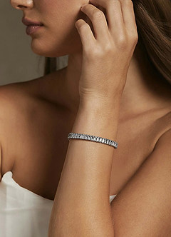 front Colored Zircon Tennis Bracelet