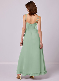 Barbie ♥ Azazie Bridesmaid Dresses Agave A-Line Pleated Chiffon Dress image6