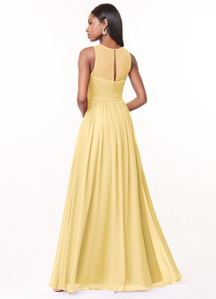 Azazie Nina Bridesmaid Dresses Butter A-Line Pleated Chiffon Dress image2