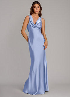 Azazie Cheryl Brautjungfernkleider Meerjungfrau-Linie Stretch-Satin Kleid Eis image1