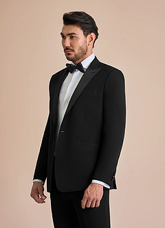 front Hudson Black Chaqueta de esmoquin con solapa de pico