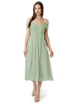 Azazie Vicenta Final Sale Vintage Mauve A-Line Off the Shoulder Chiffon Convertible Dress image1