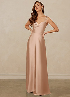 Christian Siriano Bridal for Azazie 1001 Bridesmaid Dresses English Rose A-Line Sweetheart Neckline Stretch Satin Dress image3