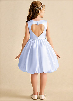 Azazie Nirvana Flower Girl Dresses Lavender Ball-Gown Ruched Matte Satin Dress image1