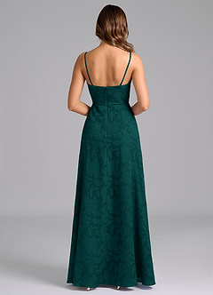 Azazie Wren Bridesmaid Dresses Pine A-Line Strapless Floral Burnout Dress image6