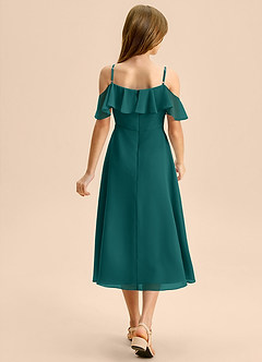 Azazie Kamilla Junior Klä av A-Line i Chiffong Av axeln image2