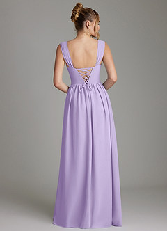 Azazie Caterina Bridesmaid Dresses Lilac A-Line Corset Chiffon Dress image6