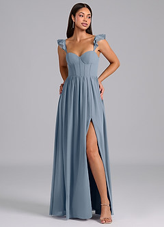 Azazie Denisse Bridesmaid Dresses Twilight A-Line Ruched Chiffon Dress image1