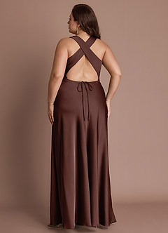 Evadne Mocha Coco Open Back Dress image6