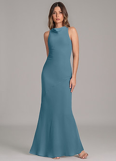 Azazie Allettie Bridesmaid Dresses Bermuda Mermaid Chiffon Dress image4