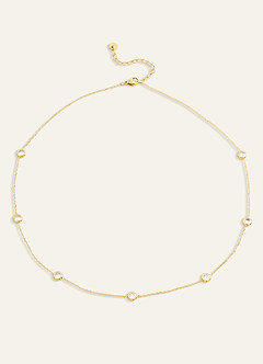 front Bezel Rhinestone Necklace