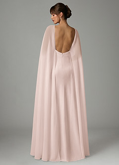 Azazie Stefania Abiti da Damigella Abito A-Line in Raso Elasticizzato Rosa Rossore image4