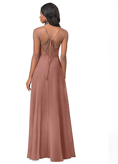 Azazie Everleigh Bridesmaid Dresses Cedar Rose A-Line Sweetheart Pleated Chiffon Dress image3