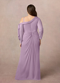 Azazie Marna Mother of the Bride Dresses Wisteria Sheath One Shoulder Mesh Dress image8