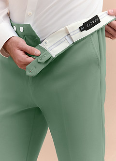 front James Matcha Structured Stretch Dress Pants