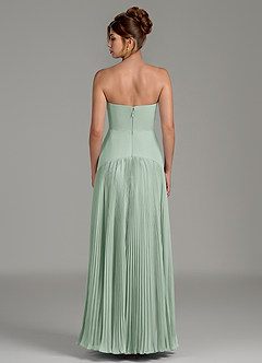 Azazie Yuliana Bridesmaid Dresses Agave A-Line Strapless Chiffon Dress image2