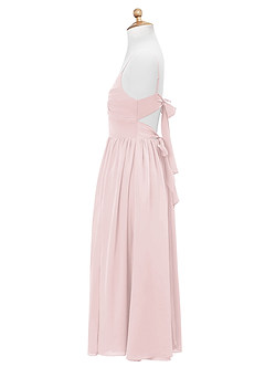 Azazie Zeya Junior A-Linie Chiffon Kleid Zartrosa image9