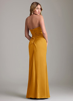 Azazie Lucille Vestidos de damas de honor Vestido de Caramelo de Satén Elástico de Corte Sirena Convertible con Sin tirantes image2