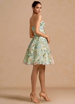 Evangeline Light Green Mini Dress image2