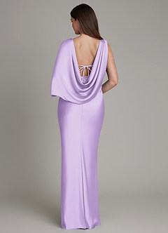 Azazie Darby Bridesmaid Dresses Lilac Mermaid Pleated Stretch Satin Dress image2
