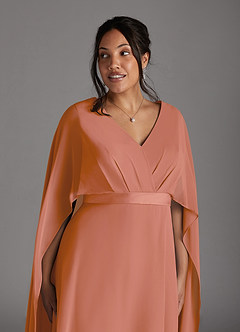 Azazie Isa Mother of the Bride Dresses MAI TAI A-Line V-Neck Pleated Chiffon Dress image11