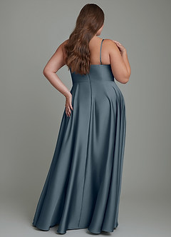 Azazie Elle Brautjungfernkleider A-Linie Plissee Stretch-Satin Kleid Zwielichtviolett image9