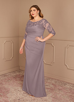 Azazie Alisondra Mother of the Bride Dresses Dusk Sheath Scoop Lace Lace Dress image9
