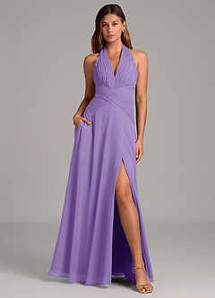 Azazie Elizabeth Bridesmaid Dresses Tahiti A-Line Pleated Chiffon Dress image1