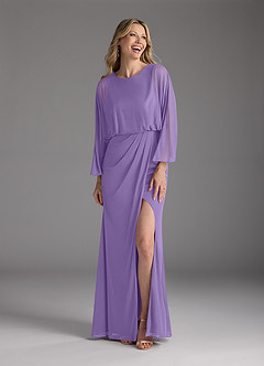 Azazie Ysabella Mother of the Bride Dresses Tahiti Mermaid Pleated Mesh Dress image3