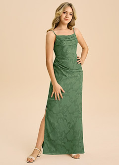 Azazie Mai Junior Klä av Tubklänning i Blommig Utbrändhet Plisserad image4