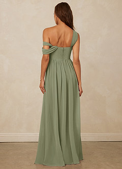 Christian Siriano Bridal for Azazie 1014 Bridesmaid Dresses Pistachio A-Line Off the Shoulder Chiffon Dress image3