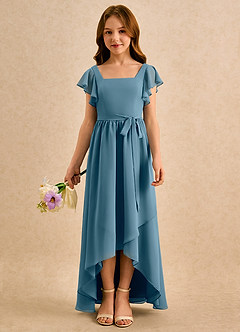 Azazie Milly Girls Formal Flower Girl Klänningar Klä A-Line i Chiffong Plisserad image3