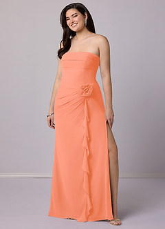 Barbie ♥ Azazie Bridesmaid Dresses Sunset Sheath Strapless Chiffon Convertible Dress image10
