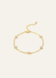 front Crystal Flower Jewelry Set