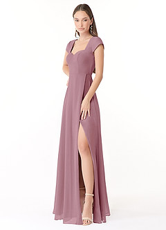 Azazie Hainsly Bridesmaid Dresses Vintage Mauve A-Line Sweetheart Neckline Chiffon Dress image3