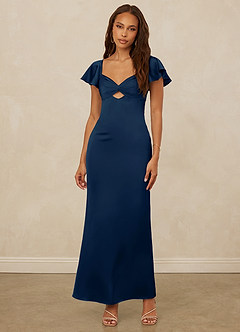 Christian Siriano Bridal for Azazie 1005 Brautjungfernkleider Etui Herzausschnitt Stretch-Satin Kleid Dunkelmarine image4