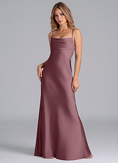 Azazie Seema Bridesmaid Dresses Amethyst Mermaid Corset Stretch Satin Dress image3