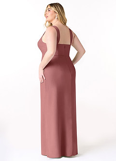 Azazie Denice Brautjungfernkleider Etui Gefaltet Chiffon Kleid Amethyst image12
