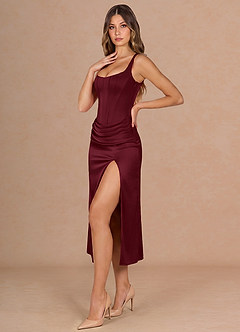 Keturah Wine Midi Dress image4