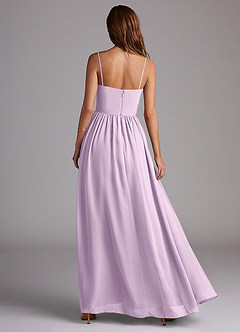 Azazie Calianna Bridesmaid Dresses Frosted Lilac A-Line Off the Shoulder Chiffon Convertible Dress image5