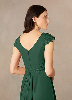 Azazie Janie Mère de la mariée Robes Robe Sirène en Dentelle Vert Foncé image5