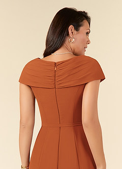 Azazie Bailora Vestidos para mãe da noiva Vestir Canela de Chiffon de sereia com Ruched image5