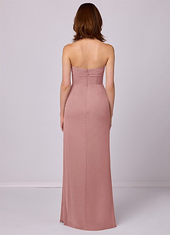 Barbie ♥ Azazie Jurken voor bruidsmeisjes Converteerbaar Jurk van Chiffon met Kolom Strapless Stoffige Roos image5