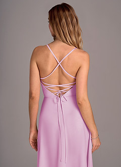 Azazie Mei Bridesmaid Dresses Candy Pink A-Line Chiffon Dress image2