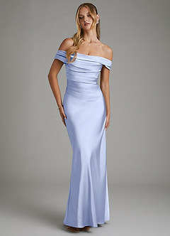 Azazie Hayden Bridesmaid Dresses Ice Mermaid Corset Stretch Satin Dress image5