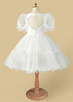 Azazie Lil Debbie Flower Girl Dresses Diamond White Ball-Gown Sweetheart Neckline Organza Dress image5