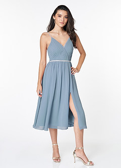 Bernice Power Blue Sleeveless Midi Dress image4